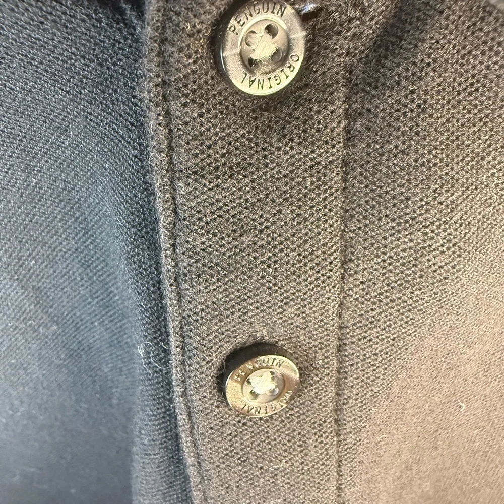 Original Penguin Medium 100% Cotton Men's Black Polo Shirt Business Casual